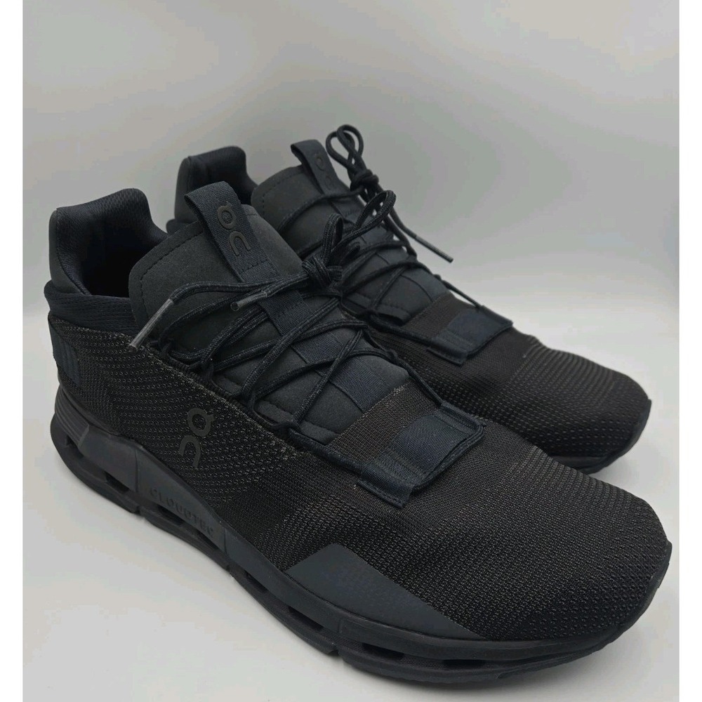 On Oncloud Cloudnova Black Eclipse Running Shoes Speed Board Cloudtec Men's 12.5
